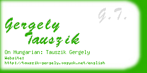 gergely tauszik business card